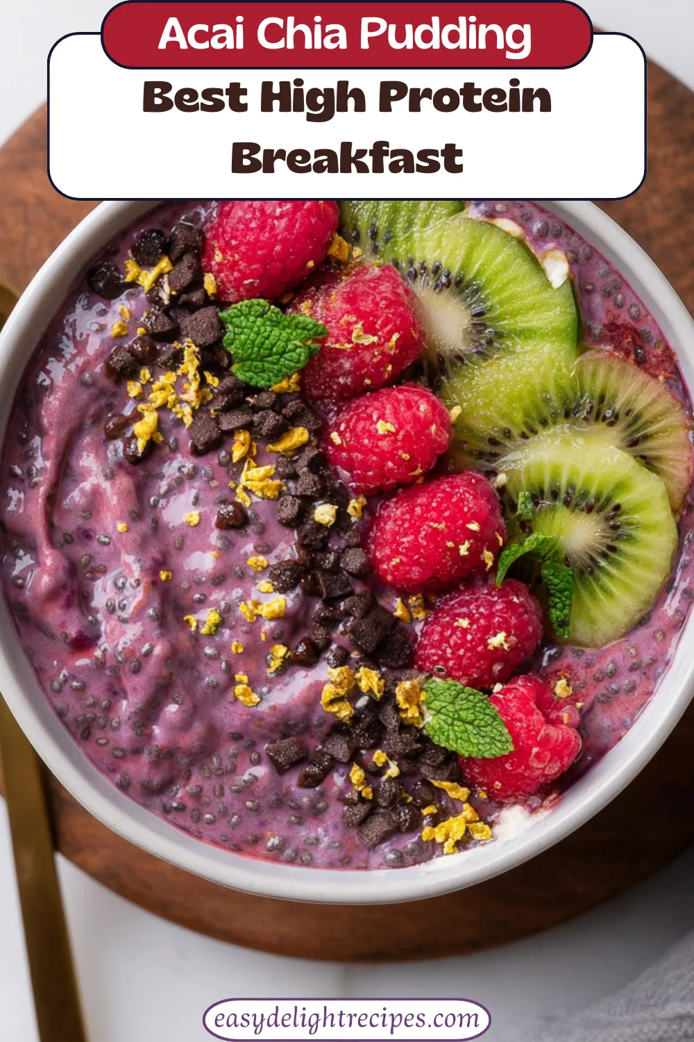Acai Chia Pudding Best High Protein Breakfast Ready in 5 Minutes