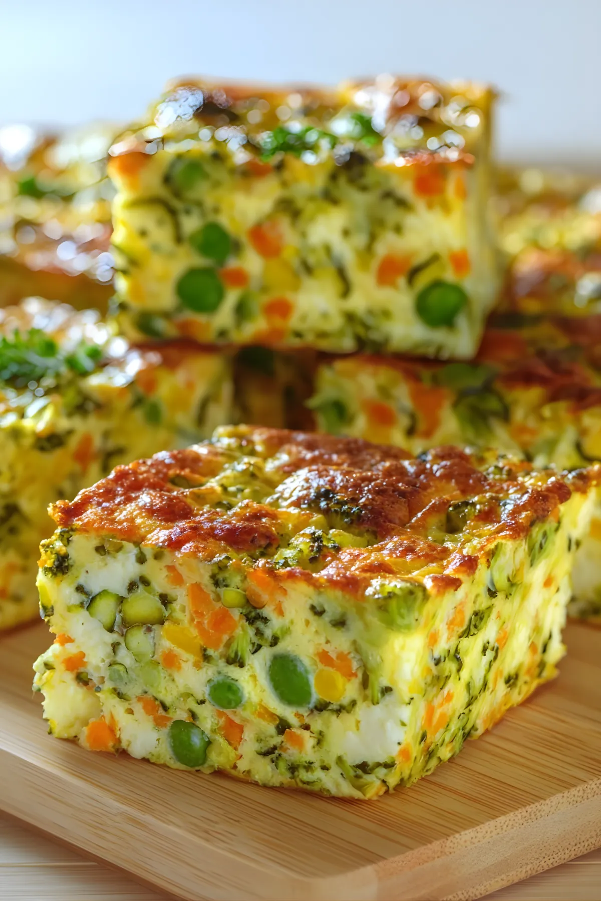 High Protein Veggie Slice Healthy Cottage Cheese Bake