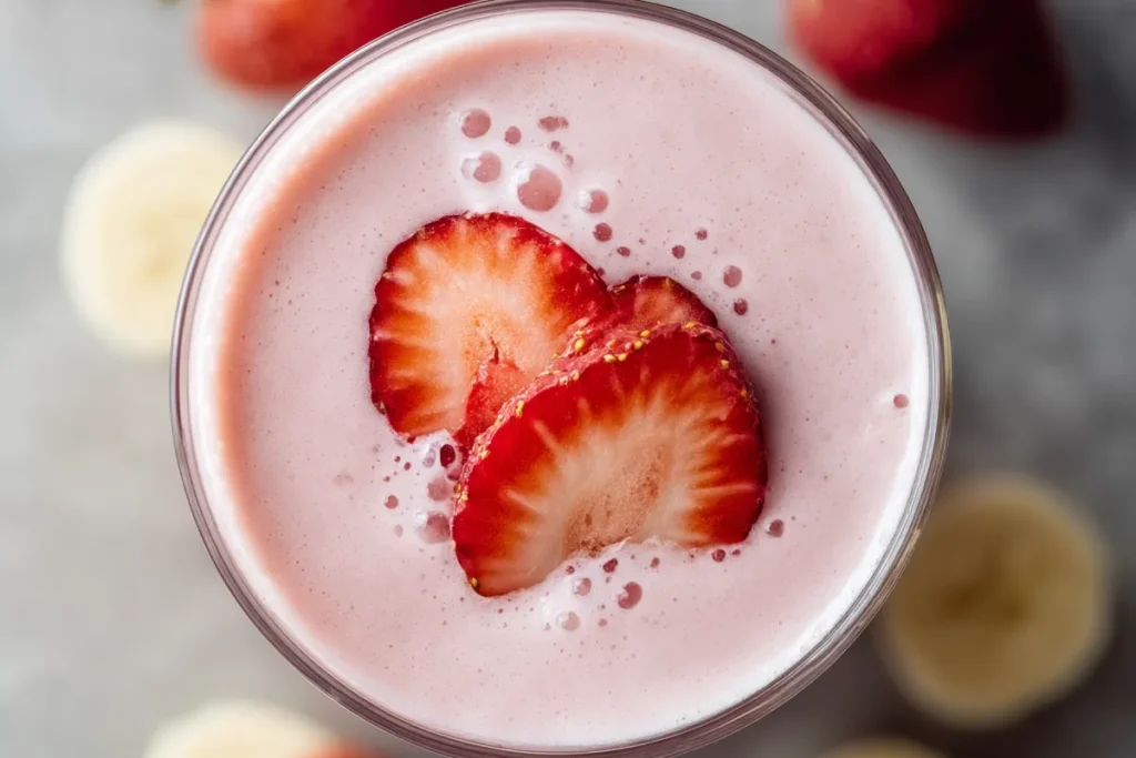 Quick Strawberry Banana Smoothie For Breakfast