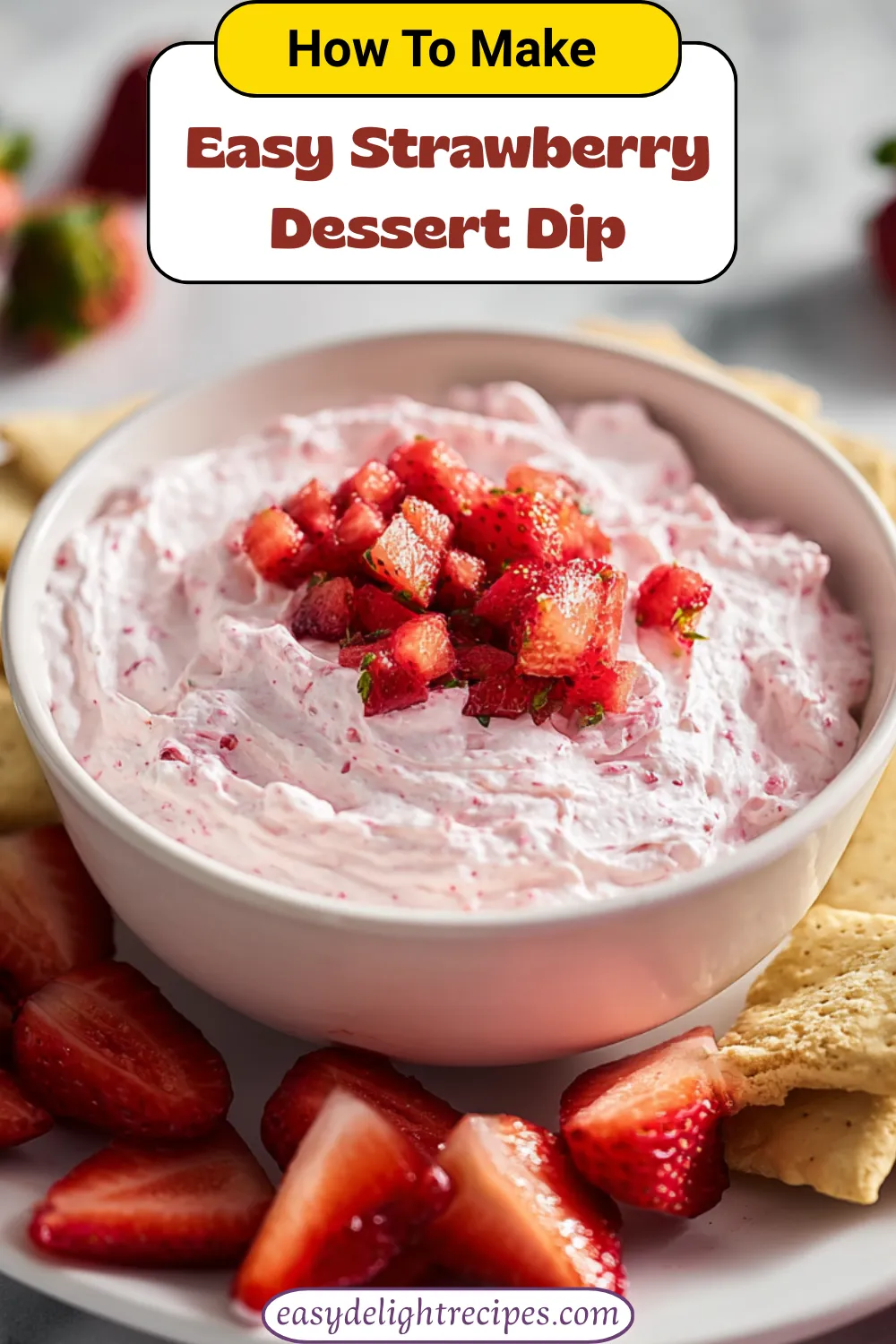 Quick Strawberry Shortcake Dip Fluffy Strawberry Cheesecake Dip