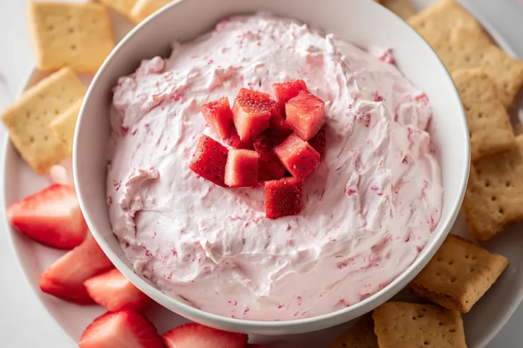 Strawberry Shortcake Dip Creamy and No Bake