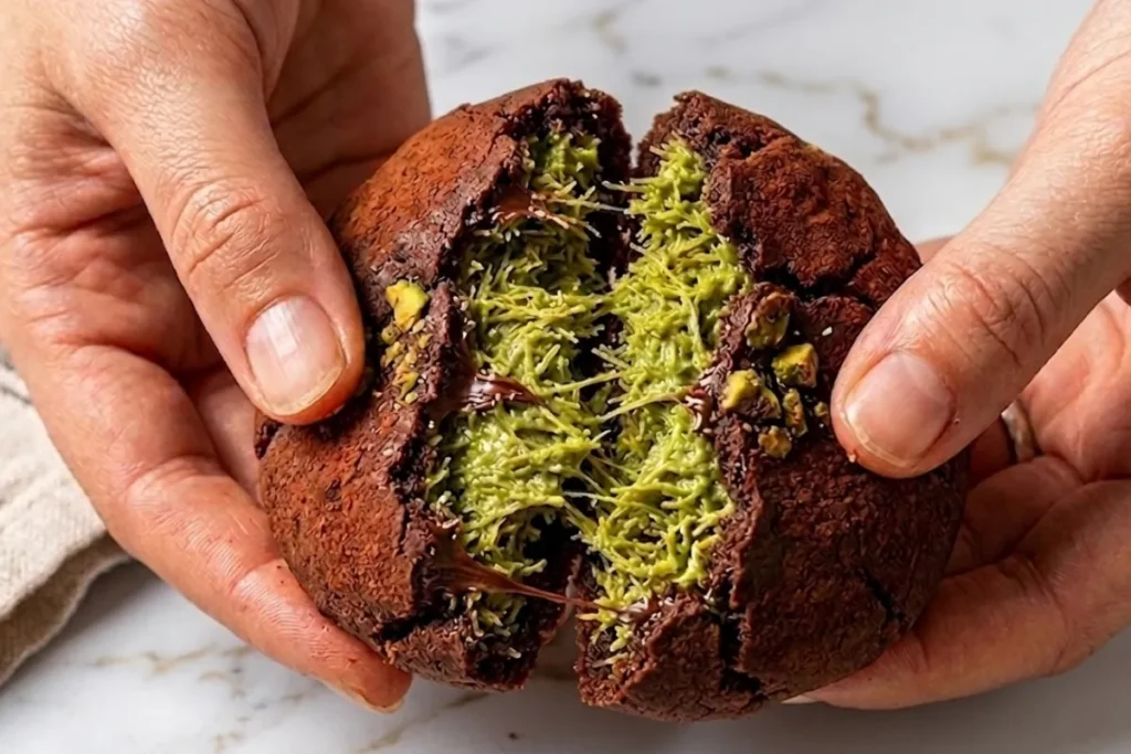 Chewy Dubai Chocolate Cookie Recipe (Viral Treat)