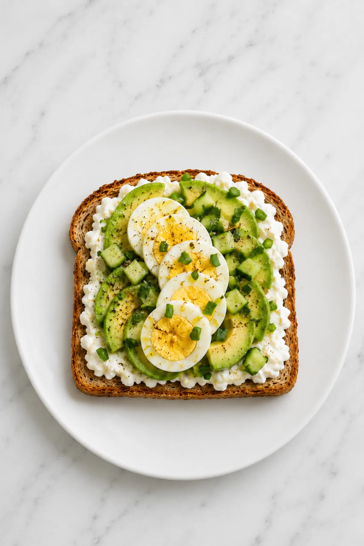 Cottage Cheese Breakfast Toast Low Salt