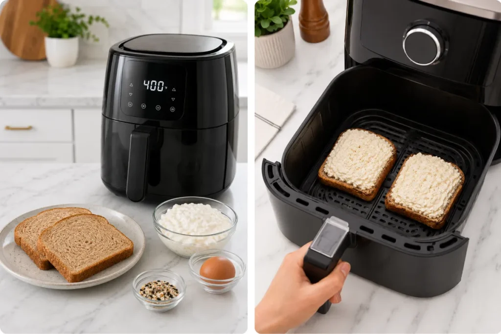 How To Make Cottage Cheese Toast In The Air Fryer