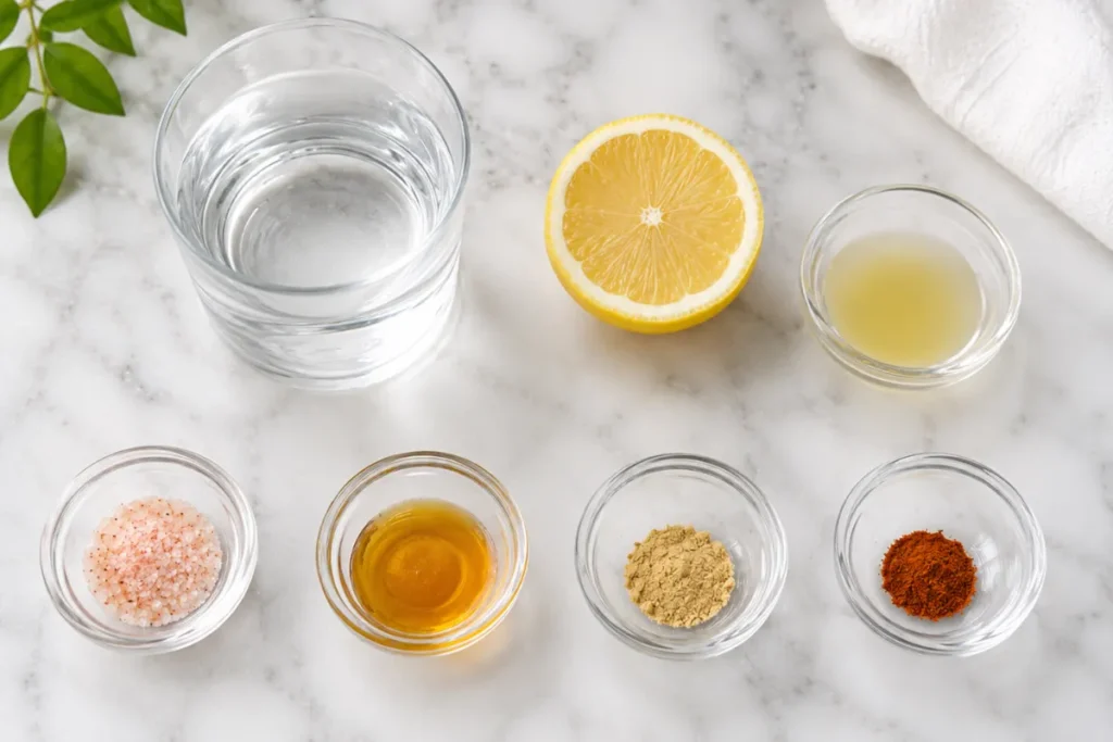 Ingredients needed for Pink Salt Trick Recipe At Home