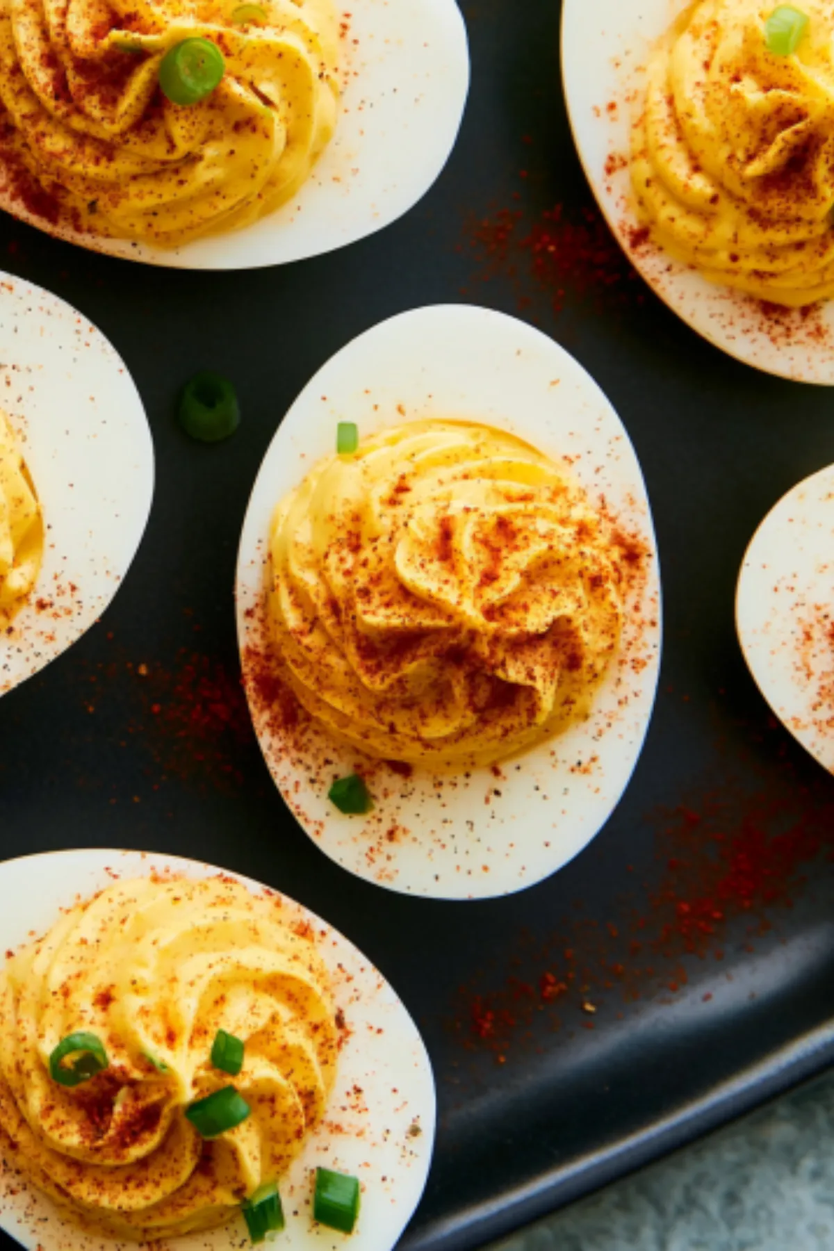 boiled eggs with paprika