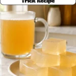 Pinterest pin graphic showing the easy gelatin horse trick recipe for natural appetite support and gelatin before meals weight loss routine