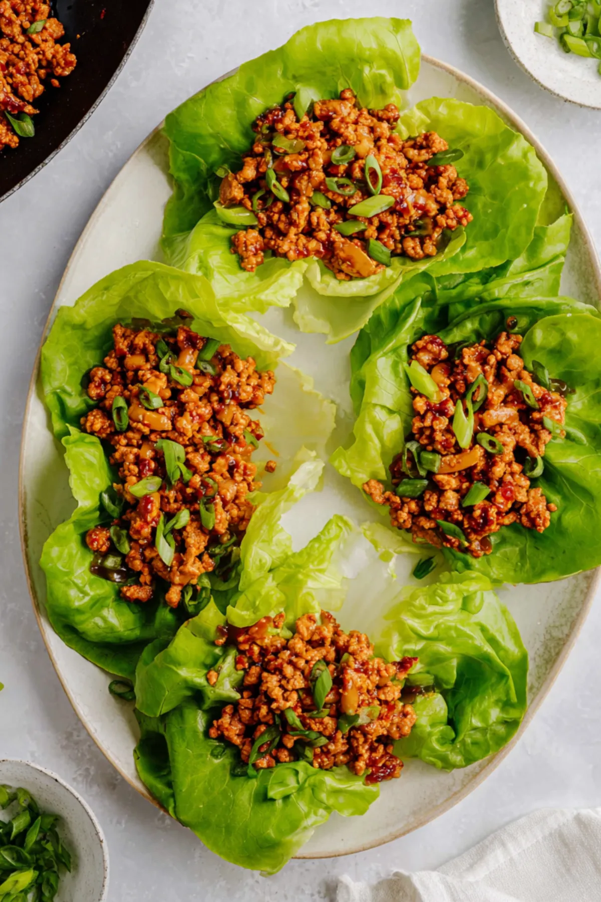 Recipe card for low sodium turkey lettuce wraps showing ingredients and instructions with estimated sodium of 115 to 135 mg per serving