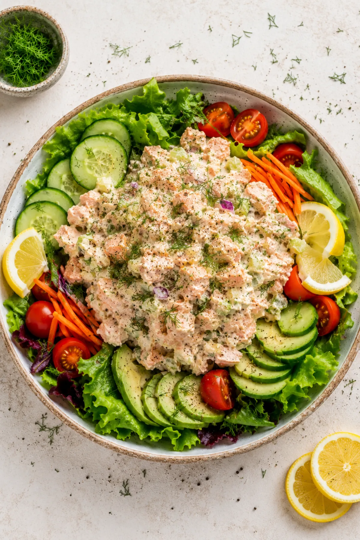 Low Sodium Salmon Salad Bowl
